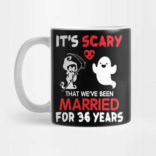 Ghost And Death Couple Husband Wife It's Scary That We've Been Married For 36 Years Since 1984 Mug